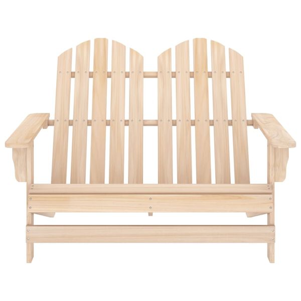 vidaXL 2-Seater Garden Adirondack Chair Solid Fir Wood