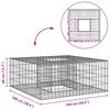 vidaXL Gabion Raised Bed Silver 100 x 100 x 40 cm Galvanised Steel
