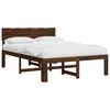vidaXL Double Bed Frame with Headboard ROSTOCK Dark Brown 135 x 190 cm