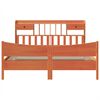 vidaXL Bed Frame without Mattress Wax Brown 200x200 cm Solid Wood Pine