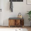 vidaXL Hall Bench with Cushion with Storage Old Wood 80 x 38 x 46 cm