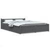 vidaXL Bed Frame without Mattress with Drawers Grey 140x200 cm