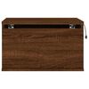 vidaXL Wall-mounted Bedside Cabinet with LED Lights Brown Oak