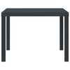 vidaXL Garden Dining Table Anthracite 100 x 100 x 73 cm Poly Rattan