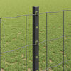 vidaXL Fence and Post Grey 1.2 x 25 m Steel