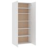 vidaXL Shoe Cabinet White 80x35.5x180 cm Engineered Wood