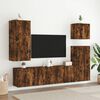 vidaXL TV Wall Cabinet Smoked Oak 40.5x30x90 cm Engineered Wood
