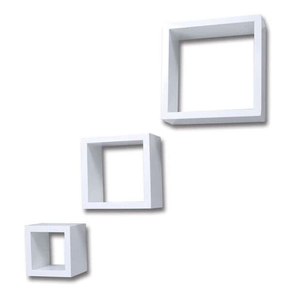 vidaXL Wall Cube Shelves 6 pcs White