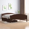 vidaXL Bed Frame without Mattress Dark Brown 160x200 cm Solid Wood