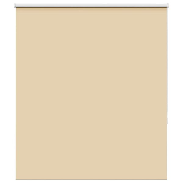 vidaXL Roller Blind Blackout Beige 140x130 cm Fabric Width 136.6 cm Polyester