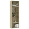 vidaXL 5-Tier Book Cabinet Sonoma Oak 60x30x189 cm Engineered Wood
