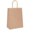 vidaXL Paper Bags 50 pcs with Handles Brown 21x11x28 cm