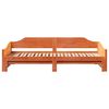 vidaXL Daybed with Trundle without Mattress Wax Brown 80x200 cm Solid Wood
