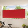 vidaXL Patio Retractable Side Awning 117x600 cm Red