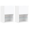 vidaXL TV Cabinets with LED Lights 2 pcs White 40.5x30x60 cm