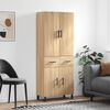 vidaXL Highboard Sonoma Oak 69.5x34x180 cm Engineered Wood