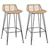 vidaXL Bar Chair 44 x 46 x 91 cm Rod Iron Dia, 10mm