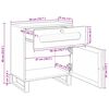 vidaXL Bedside Cabinet Natural 50 x 33 x 60 cm Solid Mango Wood