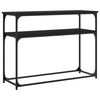 vidaXL Console Table Black 100x35.5x75 cm Engineered Wood