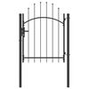 vidaXL Garden Gate with Lock Grey 100 x 100 cm Steel