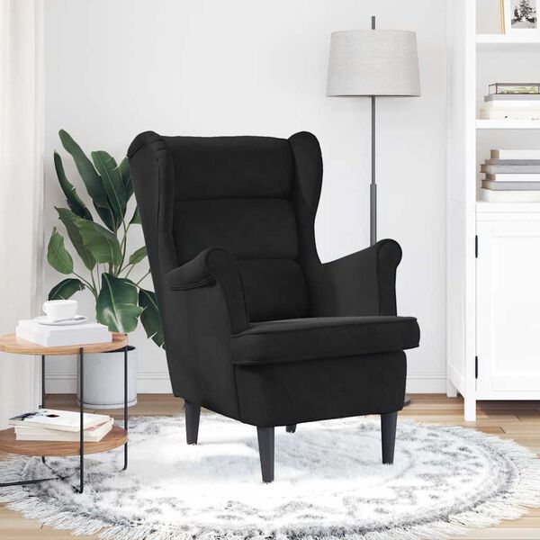 vidaXL Armchair Black Velvet