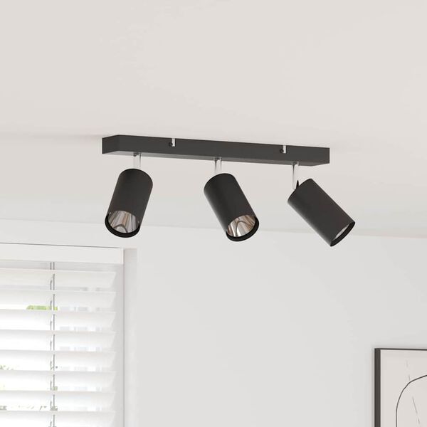 vidaXL Ceiling Spotlight Black 38 x 5.5 x 16.5 cm Metal