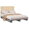 vidaXL Bed Frame without Mattress Grey 140x200 cm Solid Wood Pine