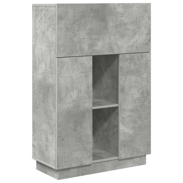 vidaXL Desk Concrete Grey 71.5 x 31.5 x 106.5 cm Engineered Wood