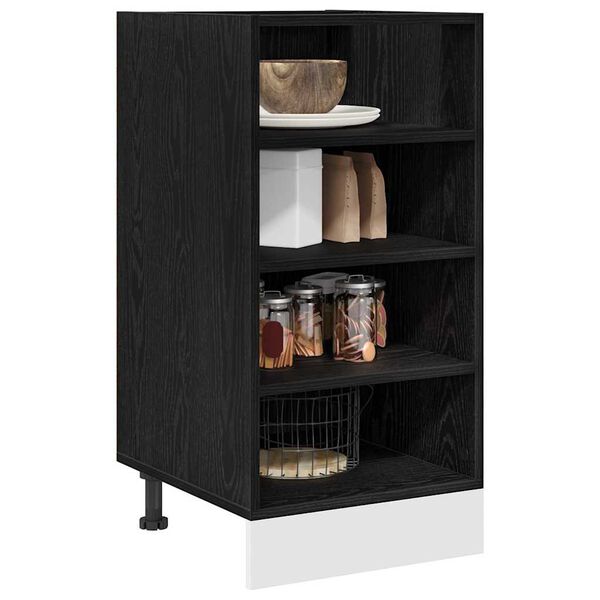 vidaXL Kitchen Base Cabinet with Drawer Black oak 40 x 44.5 x 81.5 cm