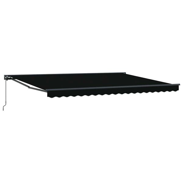 vidaXL Retractable Awning Black 450 x 300 cm Polyester and Metal