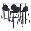 vidaXL 5 Piece Bar Set Fabric Black