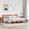 vidaXL Bed Frame without Mattress Wax Brown 200x200 cm Solid Wood Pine