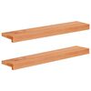 vidaXL Window Sills 2 pcs Varnish 70 x 15 x 2 cm Solid Beech Wood