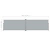 vidaXL Retractable Side Awning 160x600 cm Grey
