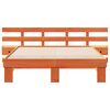 vidaXL Bed Frame with Headboard Brown 150 x 200 cm Solid Pine Wood