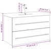 vidaXL Bathroom Sink Cabinet with Built-in Basin White