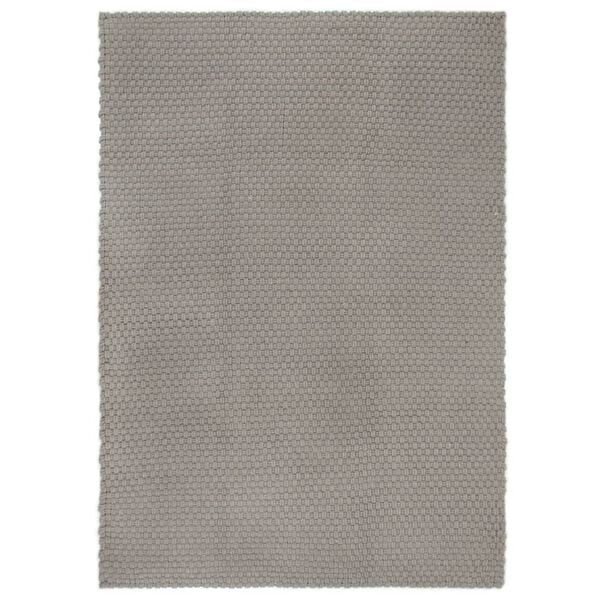 vidaXL Rug Rectangular Grey 160x230 cm Cotton