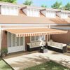 vidaXL Retractable Awning Retractable Yellow and Orange 600 x 350 cm