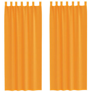 vidaXL Voile Curtains with Loops 2 pcs Orange 140x260 cm