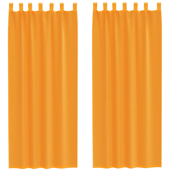 vidaXL Voile Curtains with Loops 2 pcs Orange 140x260 cm