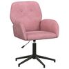 vidaXL Swivel Desk Chair 54 x 55 x 90 cm Pink Velvet