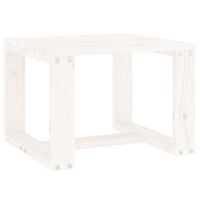 vidaXL Garden Side Table White 40x38x28.5 cm Solid Wood Pine