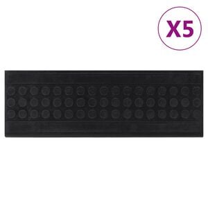 vidaXL Stair Treads 5 pcs 25x75 cm Rubber