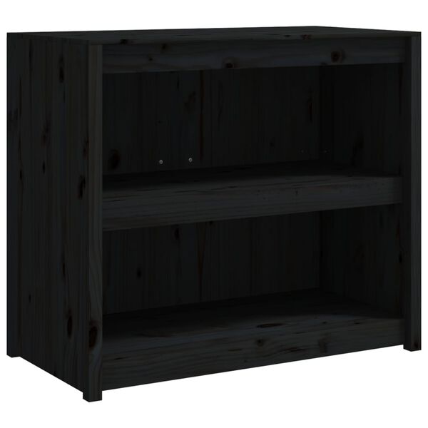 vidaXL Outdoor Kitchen Cabinet Black 106x55x92 cm Solid Wood Pine