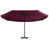 vidaXL Garden Parasol with Aluminium Pole 500 cm Bordeaux Red