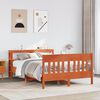 vidaXL Bed Frame without Mattress Wax Brown 140x190 cm Solid Wood Pine
