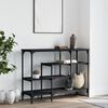 vidaXL Console Table with Shelves Black 100x35x75 cm