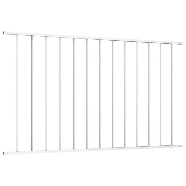 vidaXL Fence Panel Powder-coated Steel 1.7x0.75 m White