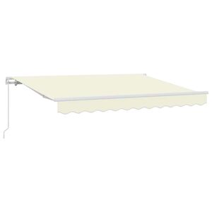 vidaXL Retractable Awning Manual Cream 250 x 200 cm Fabric