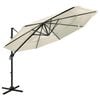 vidaXL 4-Tier Garden Parasol with Aluminium Pole Sand 3x3 m